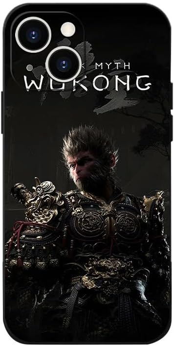  Wukong Phone Case Compatible with iPhone Case Game Black Myth: Wukong Phone Case Soft TPU Black Base Cover (F,for iPhone)