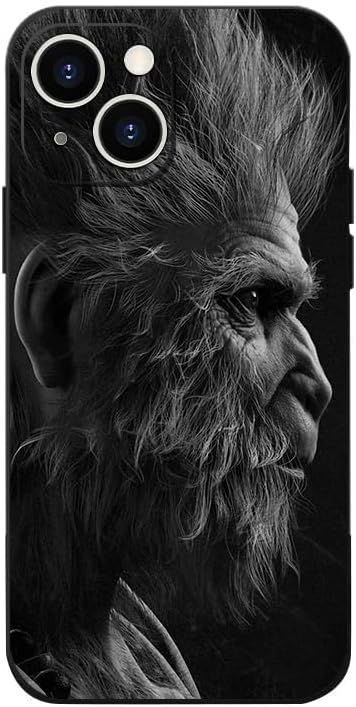  Wukong Phone Case Compatible with iPhone Case Game Black Myth: Wukong Phone Case Soft TPU Black Base Cover (C,for iPhone)